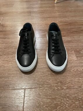 Common Projects Black Achilles Low-Top Sneakers with White Sole